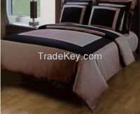 hotel 300 thread count duvet cover-taupe and black