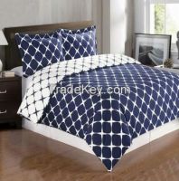 Egyptian cotton 300 thread count duvet cover-navy and white