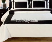 hotel 300 thread count duvet cover-black and white