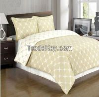 Egyptian cotton 300 thread count duvet cover-yellow and white