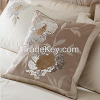 Sequin Floral Cushion Cover