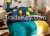 Solid Color Cotton Duvet Cover--Blue, Green, Yellow