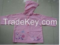 Pink Cute Girls Hooded Cheap Raincoat