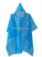 Transparent disposable PE raincoat for men