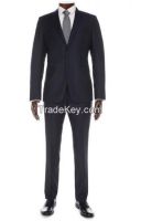 Men's Navy Pin Dot Wool Suit