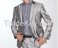 siver fashion high quality slim fit 1 button tuxedo men suits