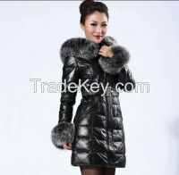 women down coat with fur collar fashion style