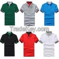 100% cotton men polo neck t shirt