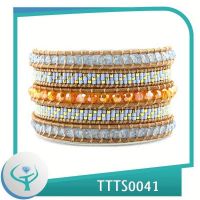 2014 handmade fashion leather bead wrap bracelet costume direct supplies jewelry wholesale china