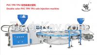 two color PVC TPR TPU sole injection machine