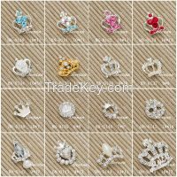 2014 hotsales 3d crown glitter nail art jewelry
