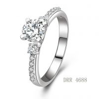 Light Weight Hot Sale Ring 925 Sterling Silver Engagement Ring With CZ