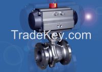 Stainess Steel flanged floating Ball Valve pneumatic actuator