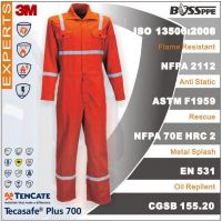 Tencate Tecasafe Plus Flame resistant coverall Anti Electrostaic workwear for petrochemical industry
