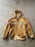 Naturally Tanned Leather Hoodie