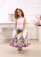 Good Fabric print dress with many flowers