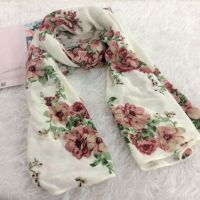 Peony pattern imitation cashmere scarf