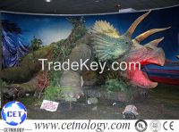 Amusement park High Simulation Artificial Dinosaur(Triceratops)