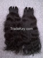 Curly double drawn weft human hair high quality
