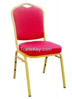 metal stackable banquet Chair powder coated with sponge fabric XC-6-048