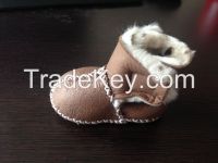 Genuine Sheepskin Baby Sock with leather sole