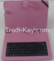 innovative design 2014 best 10 inch pink leather keyboard elegant tablet PC keyboard