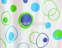 100% magic hookless polyester shower curtain,polyester shower curtain fabric