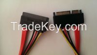SATA 15+7P Male to Female Power Cable