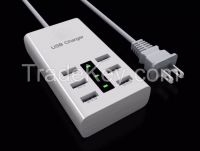 USB Power Adapter with 6 Ports USB