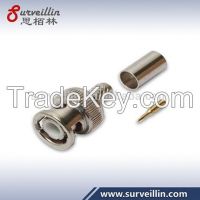 RG58, RG59, RG60, RG11 Coaxial Cable Male Crimp BNC Connector