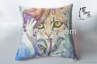 Cat Person Throw Pillow Cover