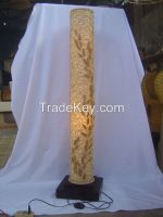 Rattan standing lamp