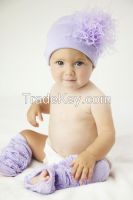 Lavender Cotton Hats with Lavender Large Curly Marabou