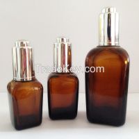 cosmetic personal care glass bottle essential oil with dropper