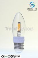 2W 3W 4W 5W 6W 7W dimmable or non-dimmable Led Filament Bulb / led filament candle candelabra