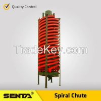 Beneficiation spiral chute for gold