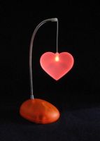 Frosted Heart Lamp