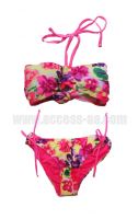 Sexy Bikini Tropical Expression Flower Print And Uv Protection