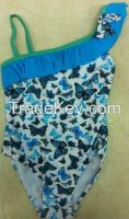 Girl's one-piece swimwear / children's fashion swimsuit in butterfly pattern