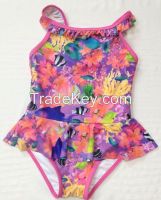 Baby girl's one-piece swimwear / cartoon design swimsuit / children's fashion beach wear