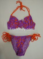 Hot Brazilian bikini, string bikini with floral pattern and push up cup