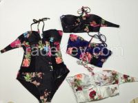 Hot Italian Brazilian Bikini Bandeau Top with Adjustable Ties Ladies One-piece swimsuit