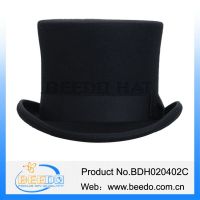 2015 new products black wool felt top hat tuxedo hat wholesale