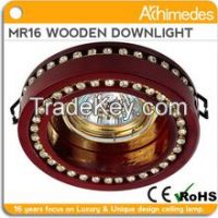 New Designed New Style MR16 or COB Wooden Round Led Downlight