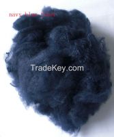 Solid polyester fiber for spinning