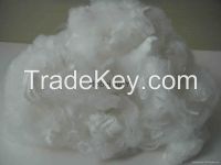 recycled dope dyed polyester staple fiber for spinning