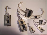 Sterling Silver Earrings and Bangel Braclet