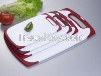 kitchen vegetable PP and TPR anti-slip plastic cutting board