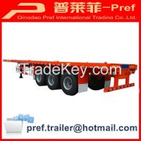 3 axles 40ft platform container trailer