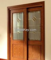 wooden sliding glass door